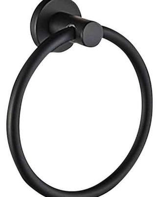 Nexus Black Towel Ring