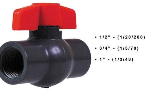 Pp Comp Ball Valve PVC – 1/2