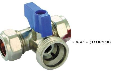 Washing Machine Ball Valve Tee – 3/4