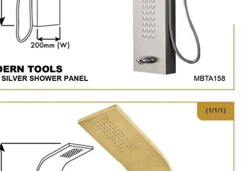 Matt Silver Shower Panel