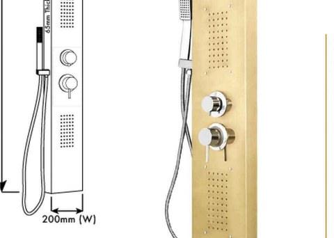 Matt Silver Shower Panel