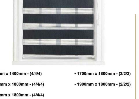 Zebra Roller Blind – Charcoal Grey