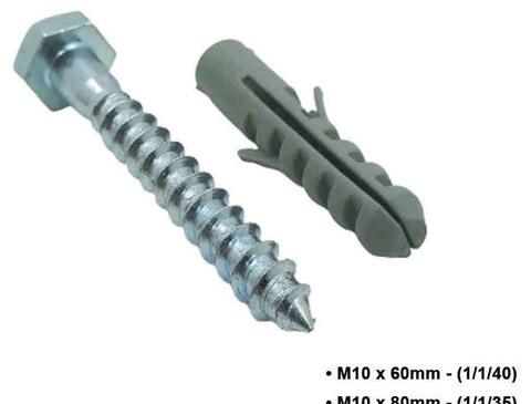 Coach Screw + Wall Plug 8 Pieces