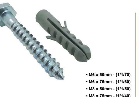 Coach Screw + Wall Plug 12 Pieces