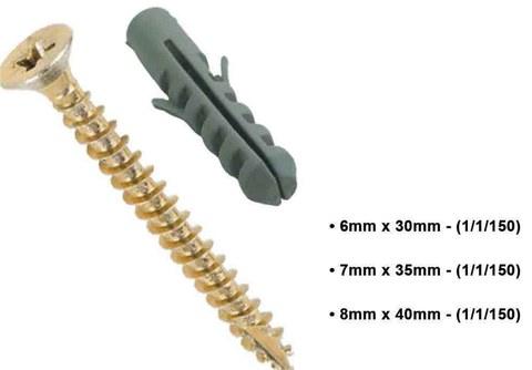 Wall Plug And Screw 20 Pieces