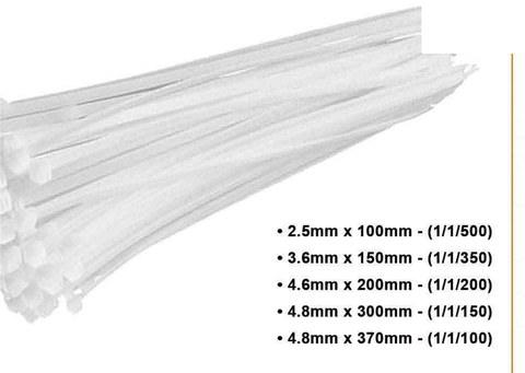 Cable Ties White – 100 Pieces