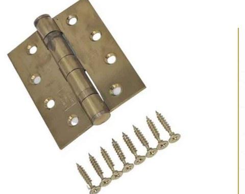 Butt Hinge Ball Bearing Brass Plated – Pair – 100mm