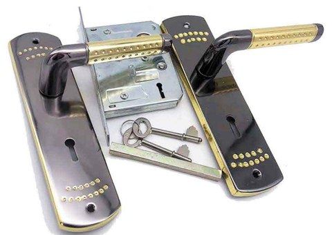 Exclusive Lockset Brass Dots