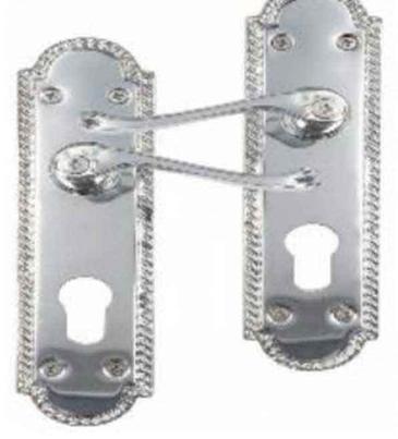 Georgian Lockset Cylinder Chrome 200mm