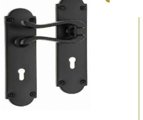Victorian Lockset Matt Black 200mm