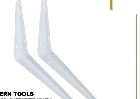 Shelf Bracket White (Pair) 150mm X 200mm, 200mm X 250mm, 250mm X 300mm, 300mm X 350mm