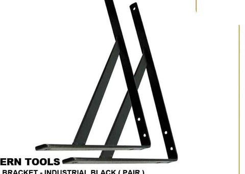 Shelf Bracket – Industrial Black (Pair) 150mm X 200mm – 300mm X 350mm