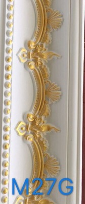 Hard Cornice Color White & Gold