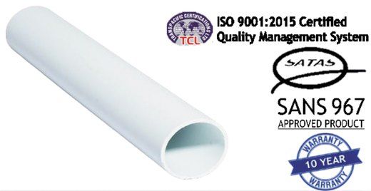 PVC BB Drain Pipe – SATAS SWV 50mm x 6m